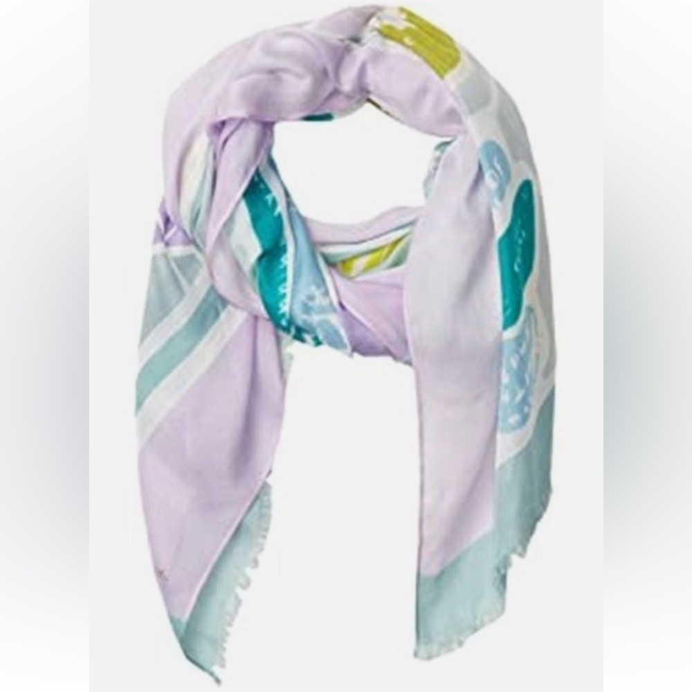 Kate Spade New York Central Park Map Oblong Scarf Pareo Shawl Headwrap NWT